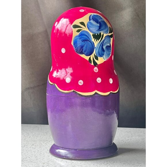 Hand-Painted Russian Matryoshka Nesting Dolls Set Of Five 6.5” tall Gift - Picture 11 of 15